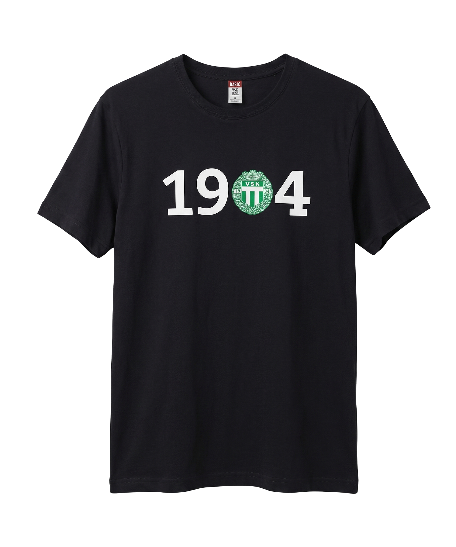 Svart t-shirt - 1904 med emblem