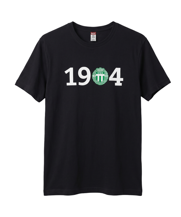Svart t-shirt - 1904 med emblem