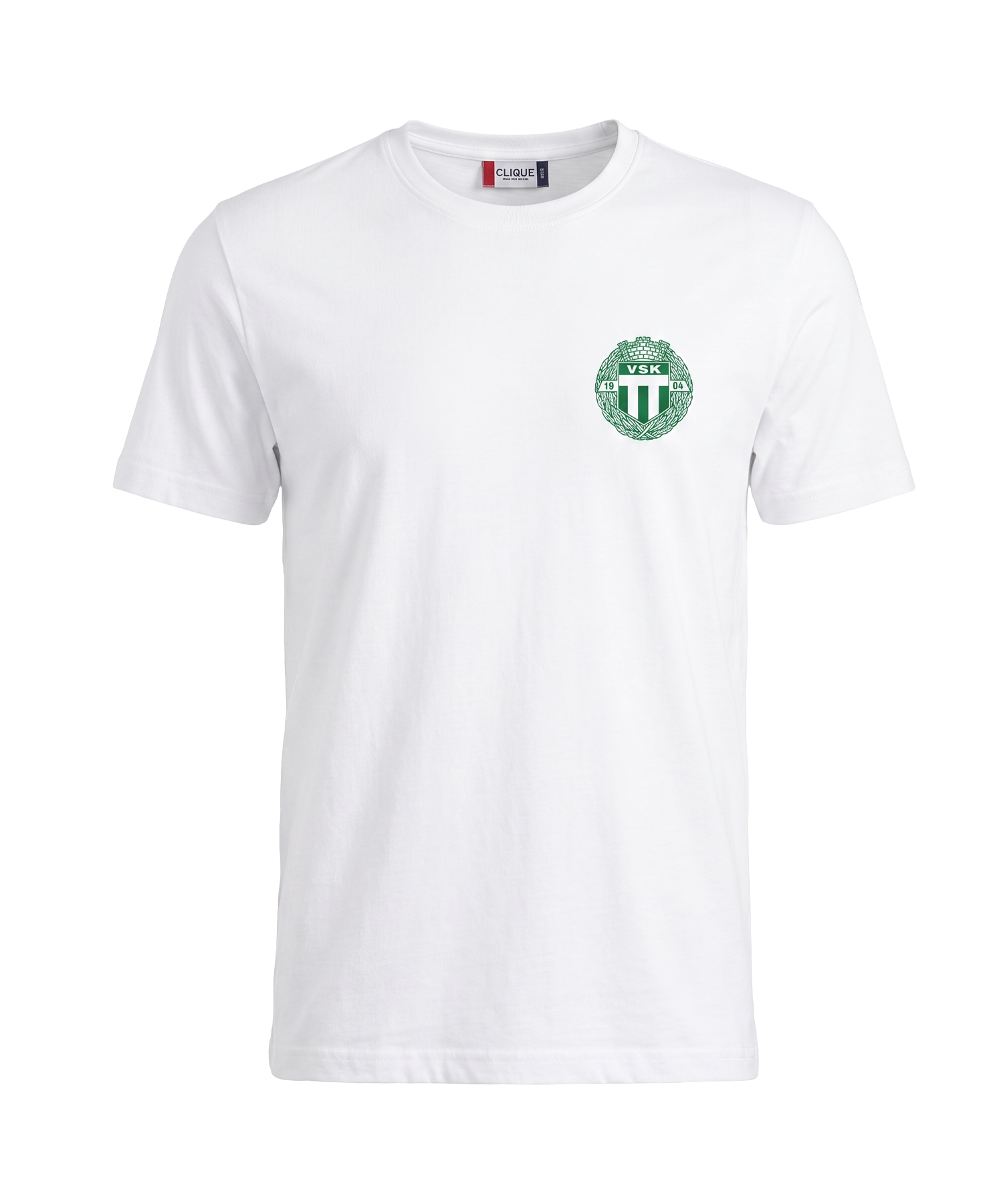 Vit t-shirt med litet emblem