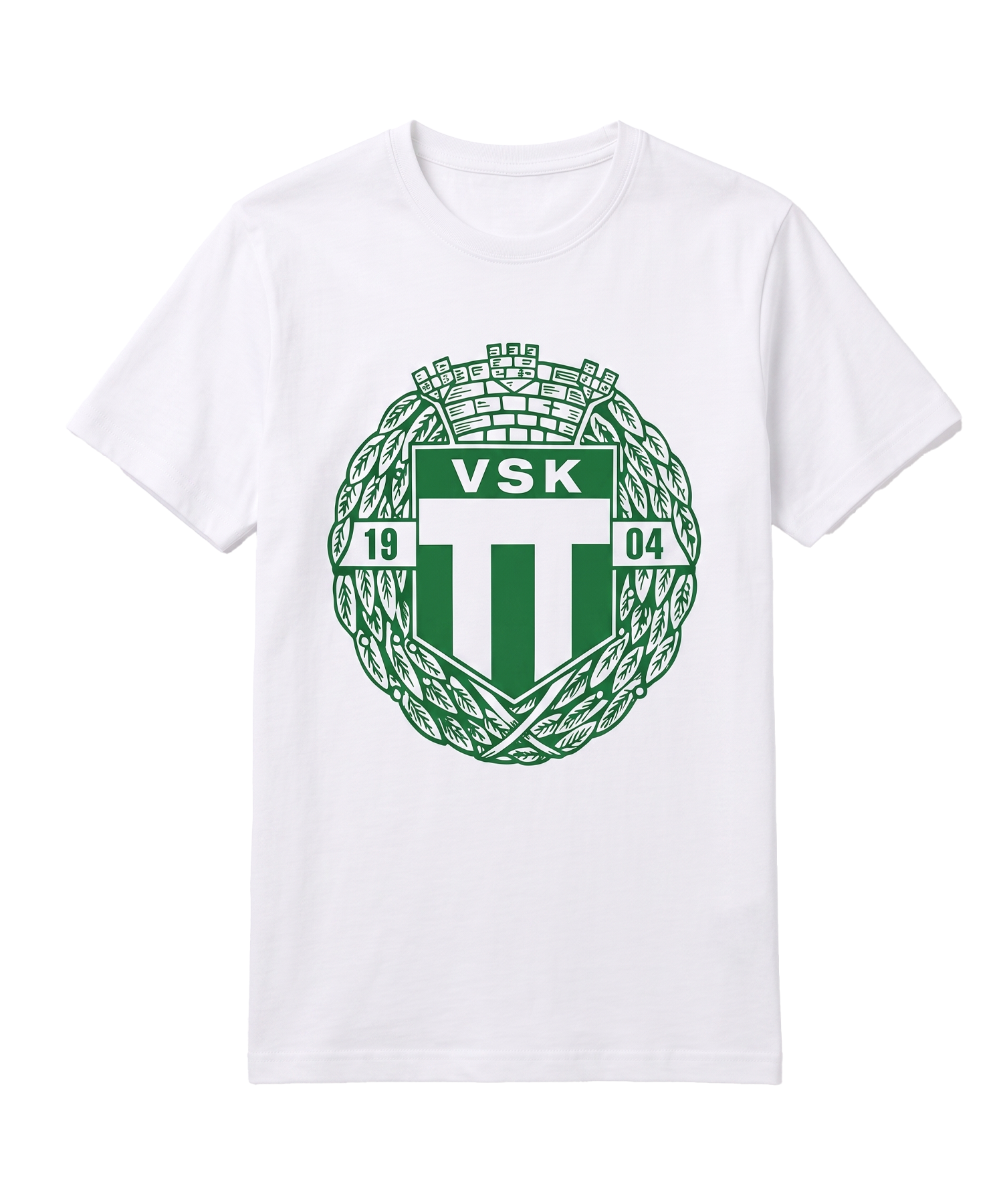 Vit t-shirt med stort emblem