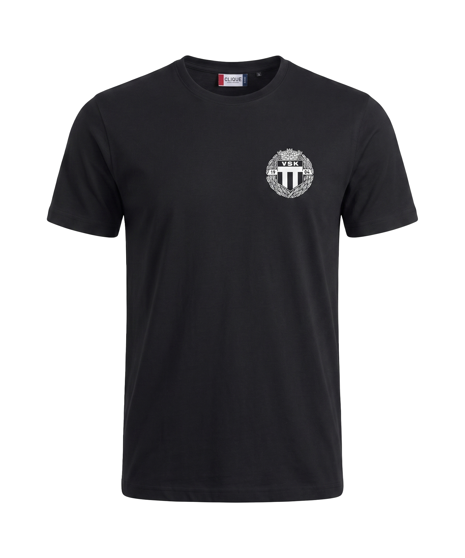 Svart t-shirt - Liten vit VSK logo