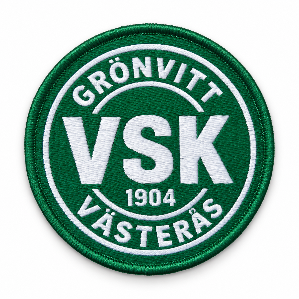 VSK tygpatch Grönvitt