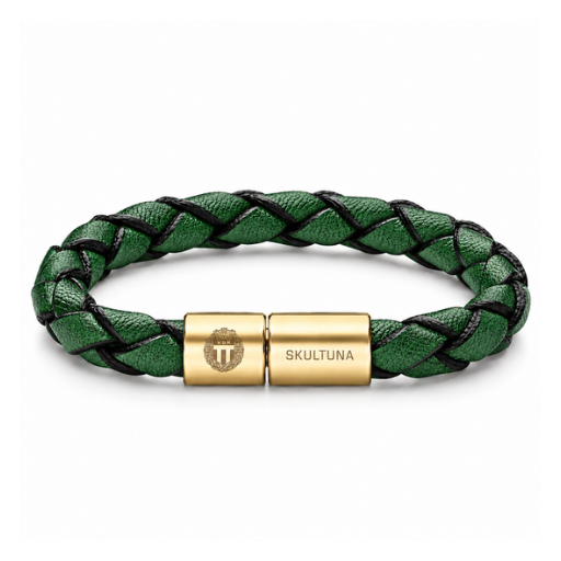 VSK x Skultuna – Flätat läderarmband